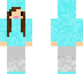 girl in blue hoodie