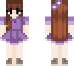girl with purple skirt
