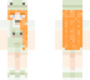 red hair frog girl