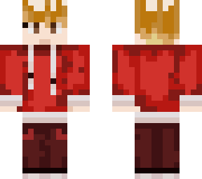 red hoodie blond boy