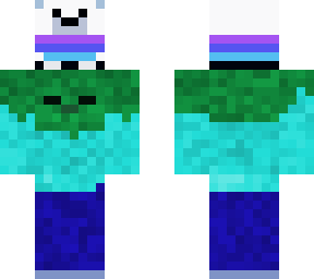 skin de zombi llevndo a un oso polar en la cabeza