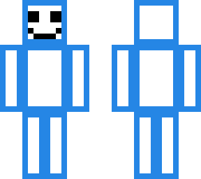 all white with blue outline (smile)