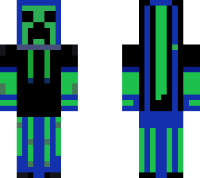 creeper with blue hoodie