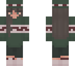 green christmas sweater girl