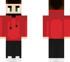 skin de 8cho con sudadera roja y cuello alto
