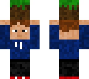 child with grass
