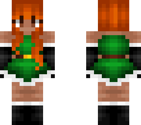 ginger jane in green xmas dress