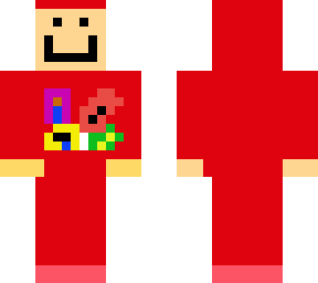 just do it kids minecraft skin (red hoodie)
