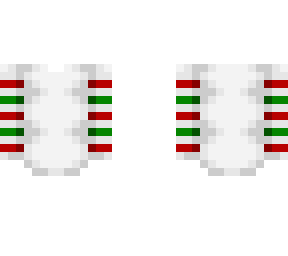 ob - white w/ red & green stripe sleeves