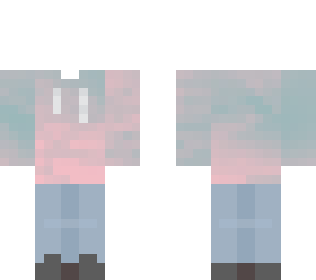 pink & cyan sweater // 4px