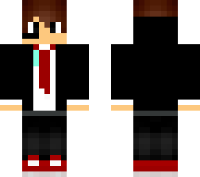 red eye and red tie