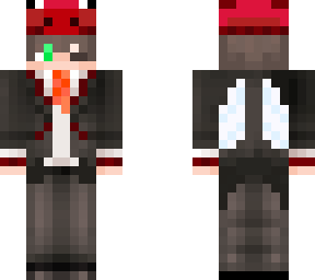 red pig cap in a suit (my skin)