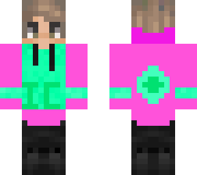 cool boy in pink and aqua hoddie
