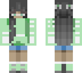 cute green girl skin updated