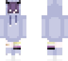 edit - non binary w/ blue hoodie and black horns