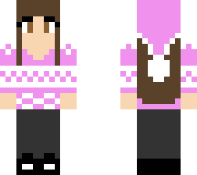 pink christmas sweater girl