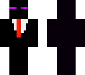 slenderman with enderman minecraft eyes (with suit)