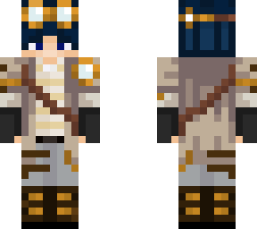 steampunk boy blue hair