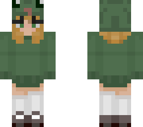 blonde frog girl w/ green eyes