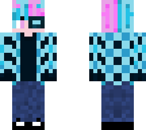 blue and pink e-boy futuristic