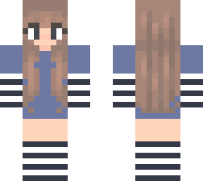 chill girl skin w/blue and stripes