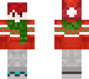 christmas red haired beanie boy