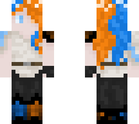 girl with orange and blue hair