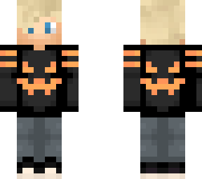 halloween pumpkin hoodie (blonde guy)