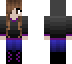 hooded/hidden  purple wolf girl