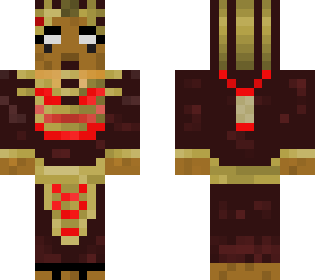 male pharaoh with dark cloth and aged skin