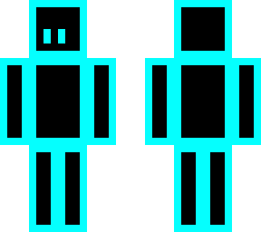 neon cyan character