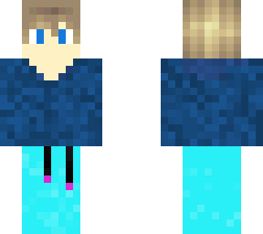 over sized blue tee