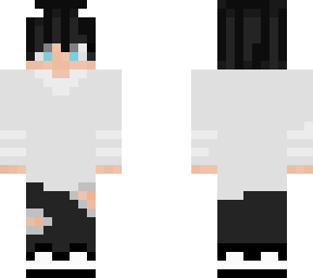 white soft boy with ripped black pants & eye change
