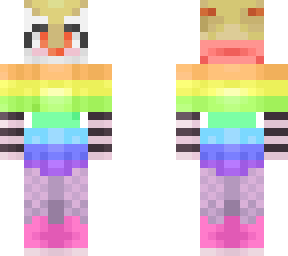 braixen rainbow hoodie/skirt