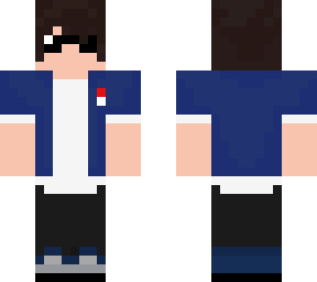 skin zomber azul con lentes 3.1