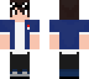 skin zomber azul con lentes arriba