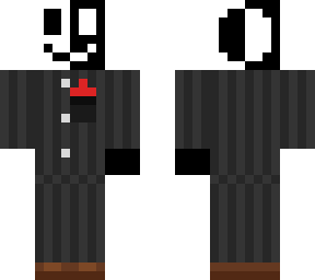 black and white in suit