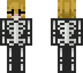 blonde hair skeleton
