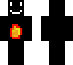man with fire in his chest