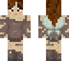 brown hair, grunge fairycore outfit