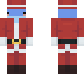 cute blue santa alien