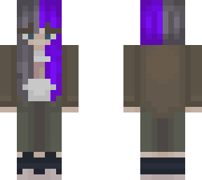 cute purple haired girl
