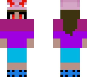 devil red-eyed axolotl girl
