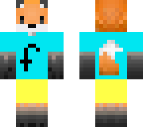 fox in t-shirt and trousers
