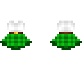 ob - white top w/ green checkered skirt