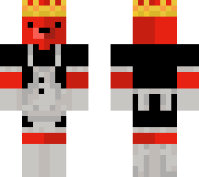 red bear with maid outfit and crown fixed