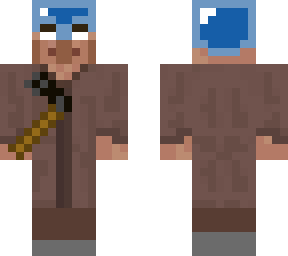 villager with diamond helmet, herobrine eyes, and a netherite ***