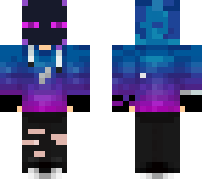 boy with enderman mask