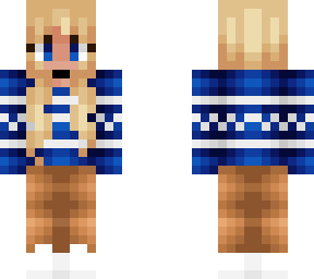 dixxy ~ blonde in ugly blue xmas sweater
