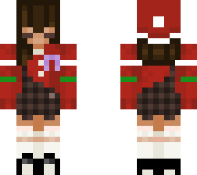 girl with cancer support christmas with hat skin